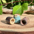 Load image into Gallery viewer, dreadlock beads in brown, dark blue and light blue