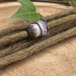 Load image into Gallery viewer, bottom view of mushroom bead purple