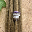 Load image into Gallery viewer, purple mushroom bead on dreadlock
