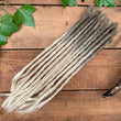 Load image into Gallery viewer, Ashy blonde to light blonde human hair dread extensions full length