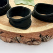Load image into Gallery viewer, Side view and close up of black dreadlock elastics