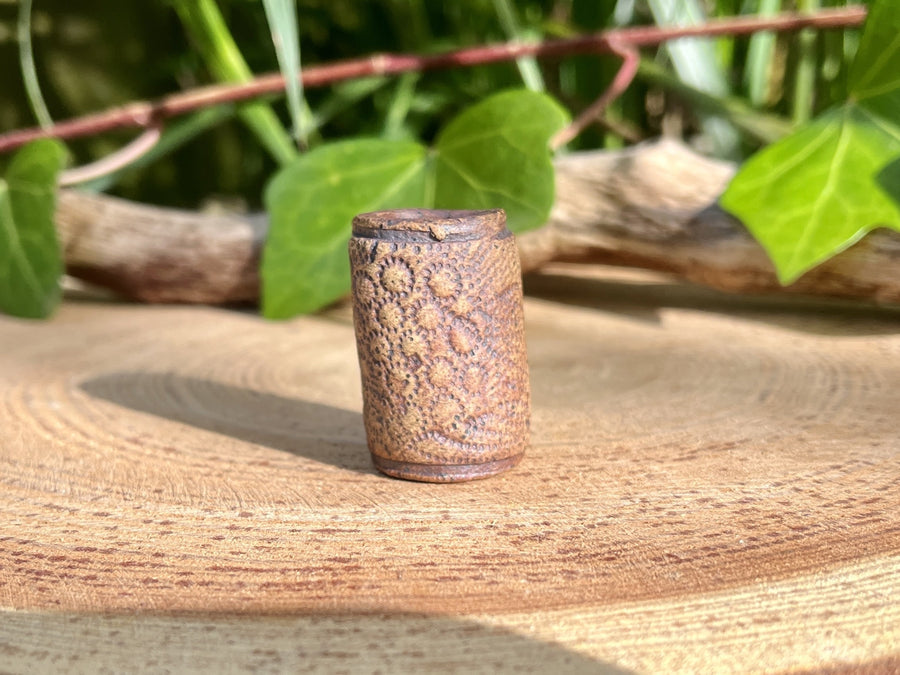 unglazed ceramic dreadlock bead