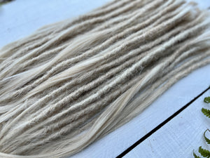 silver blonde dreadlock extensions