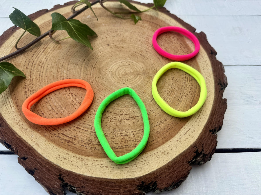 Neon stretchy hair bands