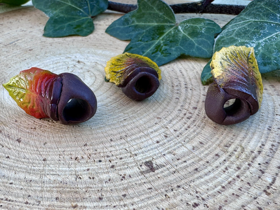 Leaf dreadlock beads hole size