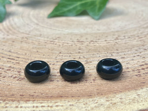 Obsidian dreadlock beads