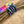 Load image into Gallery viewer, Peacock spiralock dread tie in blue, purple and green
