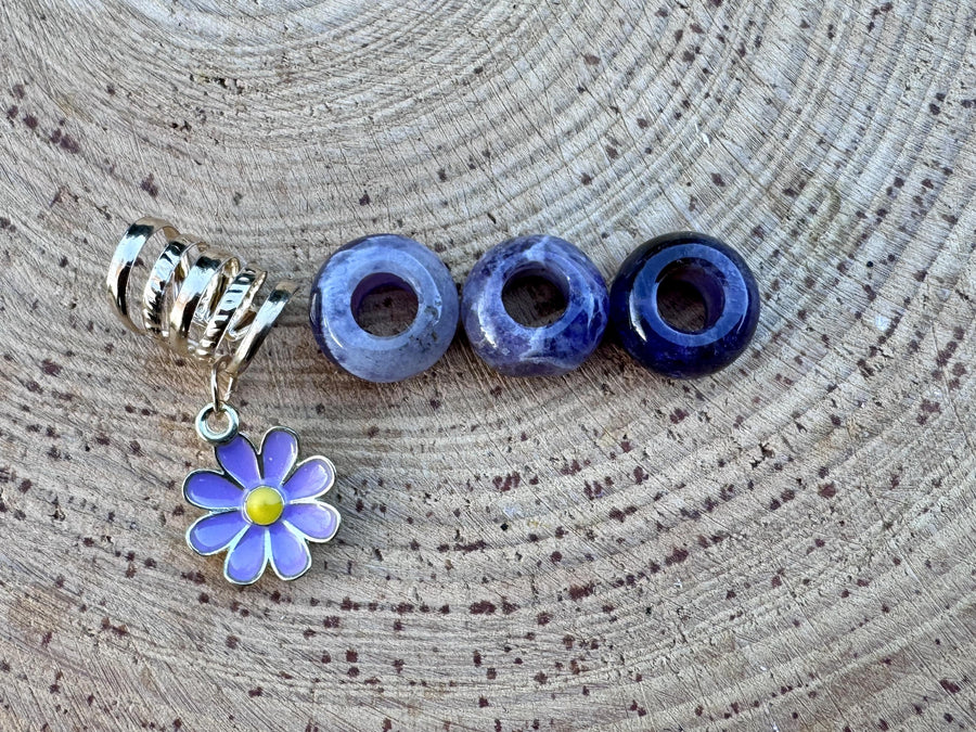 Flower dreadlock bead