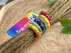 rainbow spiralock hair tie for dreadlocks
