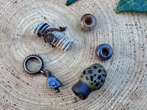 Earth dreadlock bead set