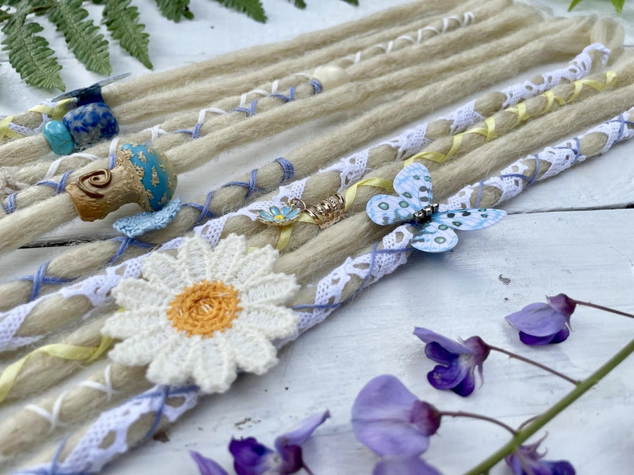 Dreadlocks with daisies