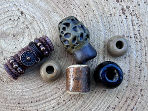 mixed media dread beads