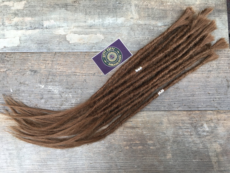 Brown Human Hair Dreadlock Extensions - made to order