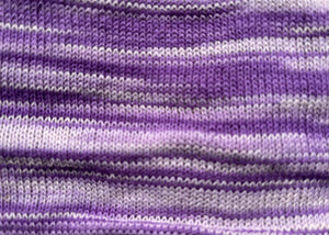 Slim purple and white dread band