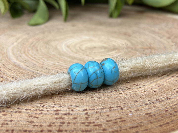 turquoise beads on dread