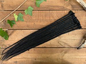 Black synthetics dreadlock extensions - full length