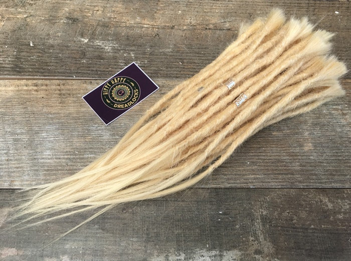 Bleach Blonde Human Hair Dreadlock Extensions - made to order